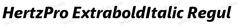 HertzPro ExtraboldItalic Regular字体转换